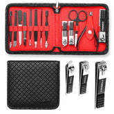 FAMILIFE nail kit 13-pcs collection showcases comprehensive tools for hands, feet, and face grooming.