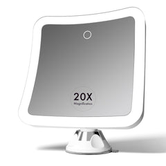 Fancii 20x magnifying makeup mirror LED with sharp detail for precise makeup application