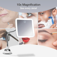 Fancii Mira 2 Plus flexible gooseneck allows angled viewing during skincare.