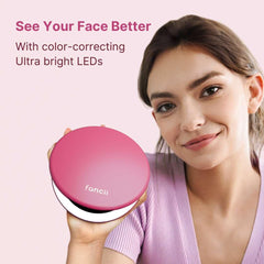 Fancii Taylor compact travel mirror 5-inch distortion-free glass for clear reflections.