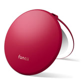 Fancii Taylor LED travel mirror front view in ruby red for on-the-go makeup