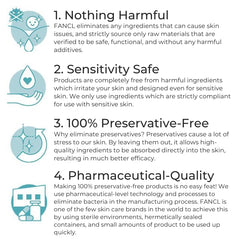 FANCL Facial Cleansing Powder dispensing action demonstrates powder-to-foam transformation for gentle cleansing