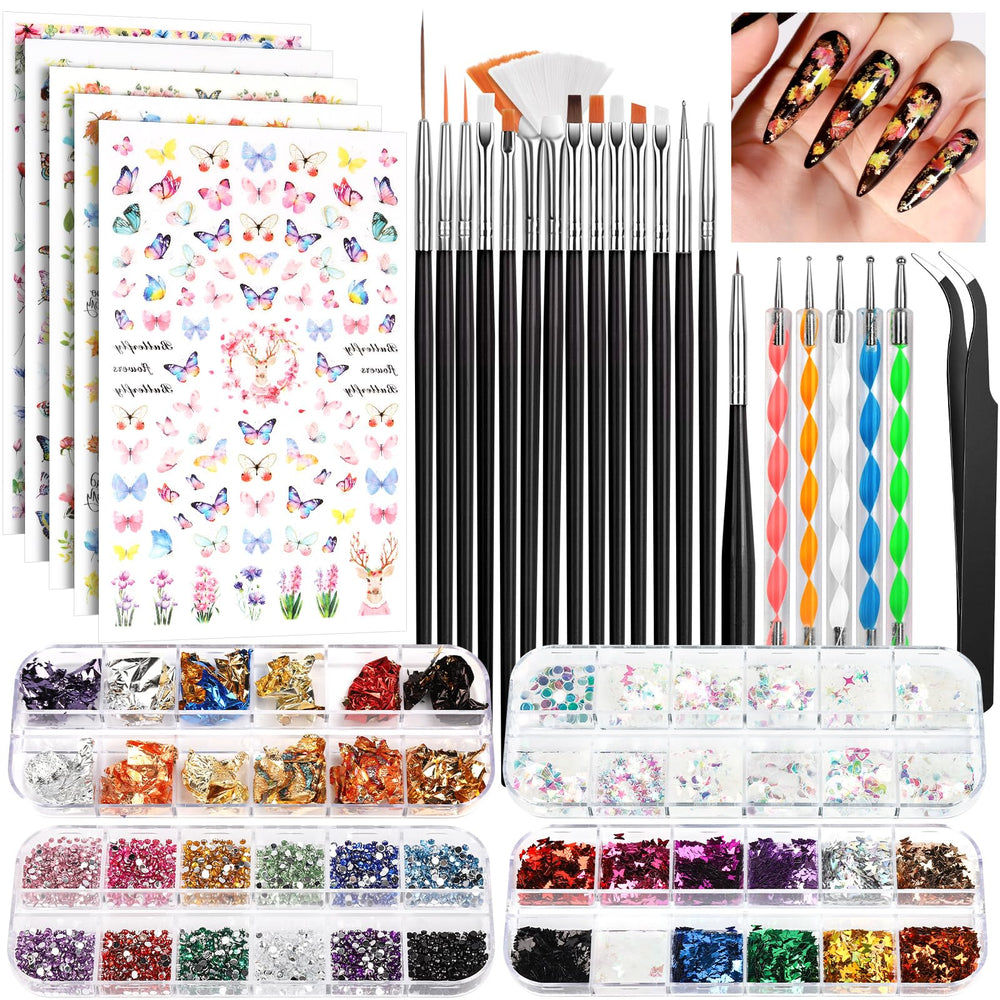 Fandamei nail art kit brush set for precise, professional-looking designs
