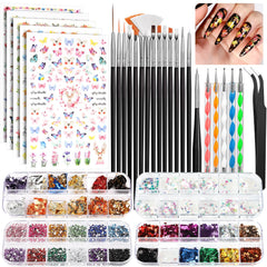 Fandamei nail art kit brush set for precise, professional-looking designs