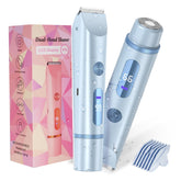 FANKRUAI bikini trimmer blue front view for quick bikini line touch-ups.