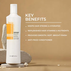 Fanola argan oil ingredient visual showcases nourishing shine benefits.
