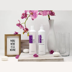 Fanola No Yellow Shampoo foam close-up highlights violet pigments brightening cool tones