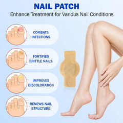 FANSHI nail patches applied to toe for comfortable overnight care