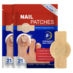 Fanshi Nail Patches on toenail for overnight repair and appearance improvement