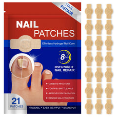 FANSHI nail patches pack open demonstrates overnight repair for healthier-looking nails