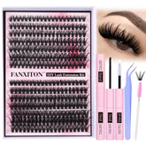 FANXITON DIY eyelash kit 280 pieces for quick, customizable volume looks