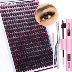 Fanxiton DIY lash kit 288 pieces for easy at-home lash customization.