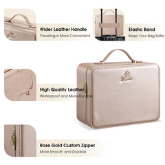 Faquenc detachable dividers keep cosmetics secure and clutter-free when moving between locations.