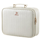 Faquenc makeup bag with LED mirror, 4K clarity for precise application on the go.