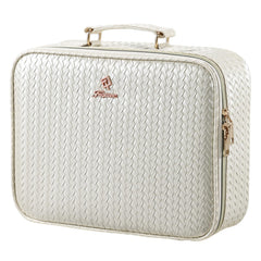 Faquenc makeup bag with LED mirror, 4K clarity for precise application on the go.