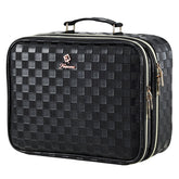 Faquenc makeup bag with LED mirror shows precise makeup on the go.
