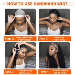 Fardoen headband wig dense curly texture showcases bounce