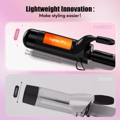 Farery digital temperature display helps you dial precise heat for your hair.