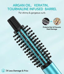 FARERY heated-round-brush bangs-touchups create smooth, lasting shape.