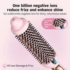 Farery ionic thermal brush highlighting argan oil and tourmaline coating reduces frizz