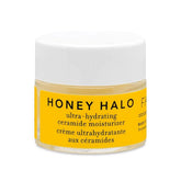 Farmacy Honey Halo jar close-up showing creamy ceramide moisturizer for dry skin hydration