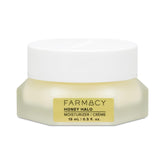 Farmacy Honey Halo bottle closeup showing hydrating cream for dry skin