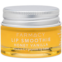 Farmacy Peptide Lip Smoothie tube close-up highlighting hydrating formula for plump lips
