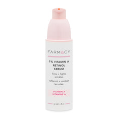 Farmacy retinol serum bottle with encapsulated retinol and ceramide for moisture protection