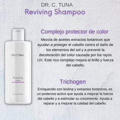 FARMASi Dr. C. Tuna Reviving Shampoo foamy lather ready for daily cleansing and lift