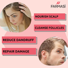 FARMASi Dr. C. Tuna Reviving Shampoo scalp massage shot demonstrating invigorating cleanse