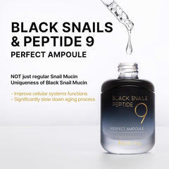 FARMSTAY ampoule texture close-up shows light essence-like formula absorbing quickly.