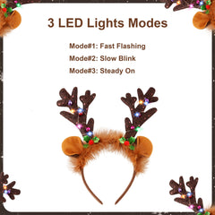 Farochy reindeer headband adds a playful Rudolph look at holiday events