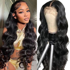FASCARA 18-inch body wave lace front close-up shows natural hairline for daily wear