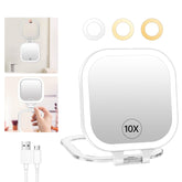 FASCINATE 3.5-inch travel mirror folded for portable touch-ups