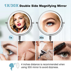 FASCINATE double-sided mirror 1x/30x magnification for detailed brow shaping