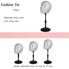 fashion-do foam head 21-inch maintains wig shape during styling