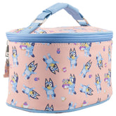 Fast Forward Bluey makeup bag front view with playful print for quick on-the-go organizing.