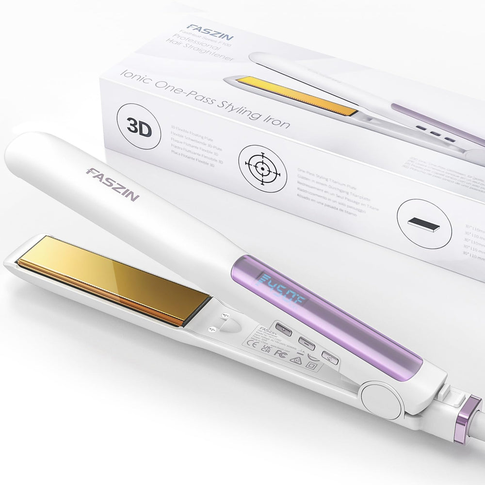Faszin Hair Straightener displays temperature for precise styling