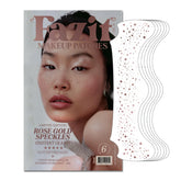 Fazit makeup patches rose gold speckles close-up glitter for radiant glow