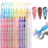 Fcozpjk 24 colors nail art pens in box for easy storage and vibrant designs.