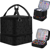 FCQQYWZ nail polish organizer exterior view highlighting travel-friendly durability.