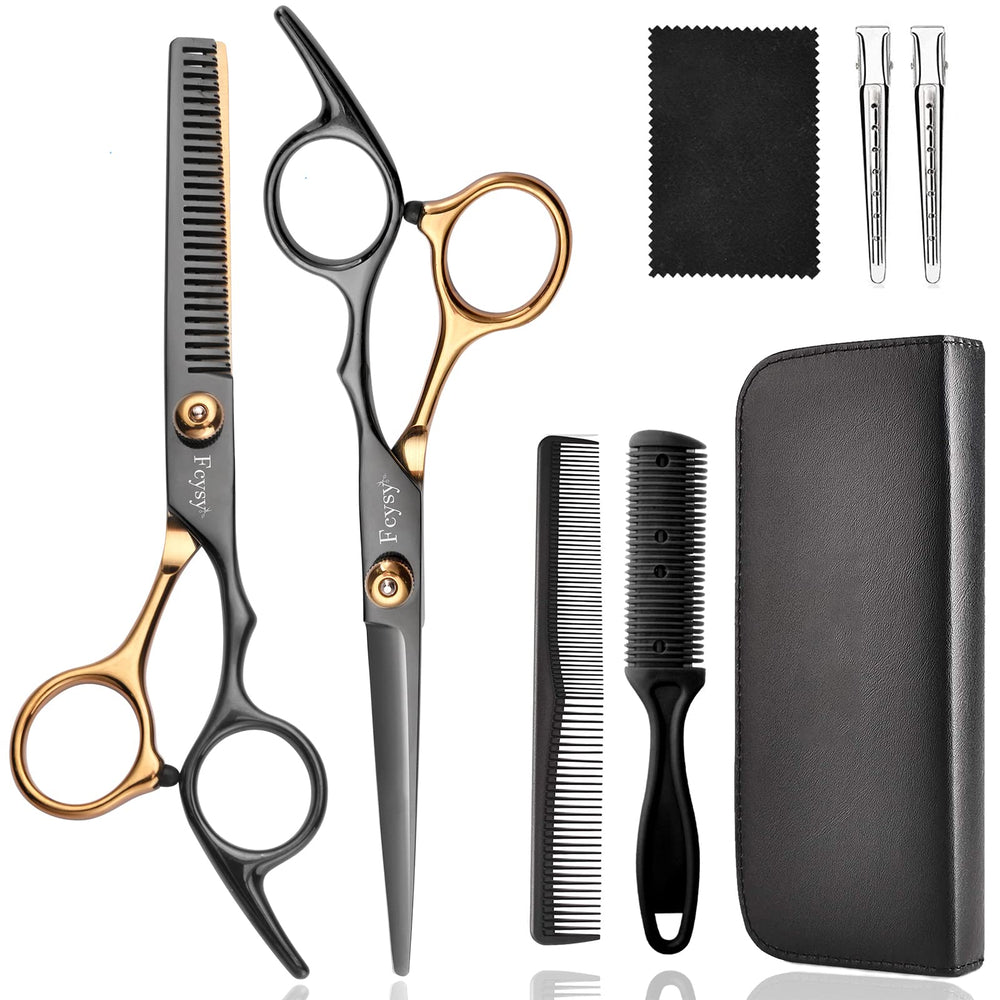 Fcysy hair cutting scissors 6-inch blades for precise, clean trims.