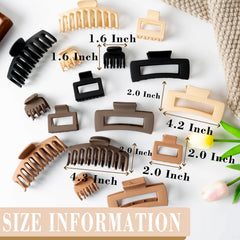 FDBJulyy hair clip beige matte worn on hair with casual style.