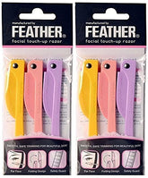 Feather Flamingos facial touch-up razor pack for precise eyebrow and facial grooming