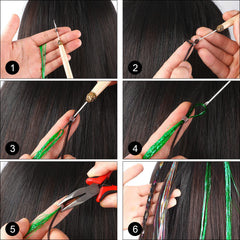 FEBSNOW 2400 strands of tinsel for flexible color looks