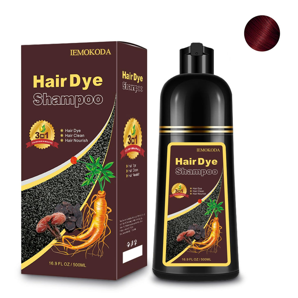 Fedulili Hair Dye Shampoo bottle pour demonstrates effortless color application.