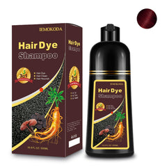 Fedulili Hair Dye Shampoo bottle pour demonstrates effortless color application.