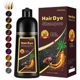 Fedulili Instant Dark Coffee Hair Dye Shampoo bottle close-up showing rich color coverage