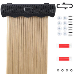 FEHOKA hair extension holder front view shows organized storage for easy access.