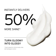 Olive oil ingredients swirl highlights nourishing shine from Fekkai glossing formula.